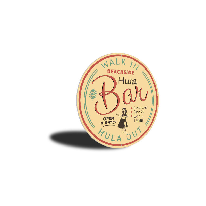 Plaque Hula, H 18 po x l 18 po x P 0,06 po