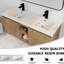 Ornement contemporain de porte de meuble-lavabo double à fixation murale à finition double avec double vasque