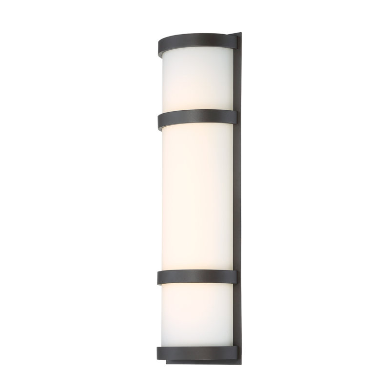 Latitude 1-Light LED Outdoor Sconce, Bronze, 12, 20" H x 6" W x 4" D