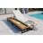 Outdoor Chaise Lounge Chair with 5-Position Adjustable Backrest, Reclining with Cushion, Patio Lounger with Wood Side Table, Sturdy Frame for Poolside, Garden, and Backyard-2121523080