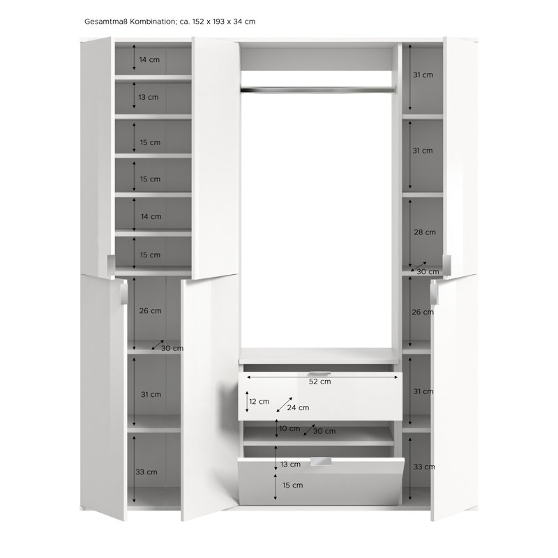Guilda 4 Piece Hallway Set