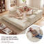 3 Seater Velvet Sofa-1706891312