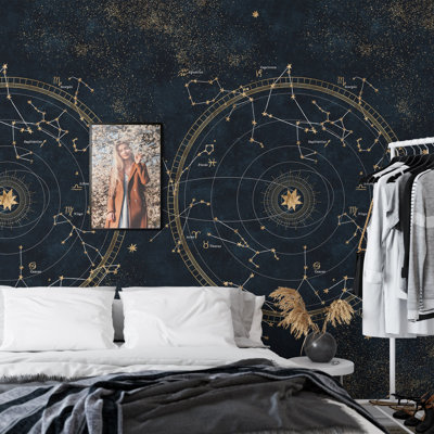 Extra Large Space Constellations with Stars Wallpaper