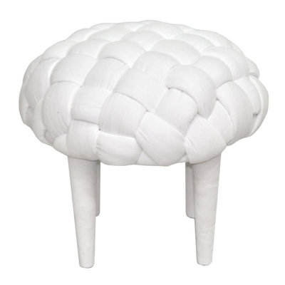 Solid + Manufactured Wood Accent Stool