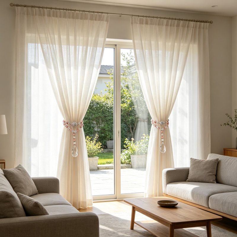 Natural Plastic / Acrylic Curtain Holdback/Tieback