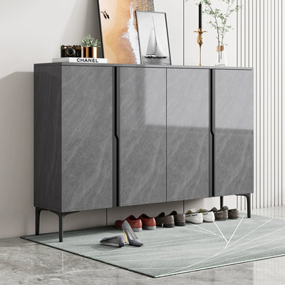 Grey Manufactured Wood Shoe Storage