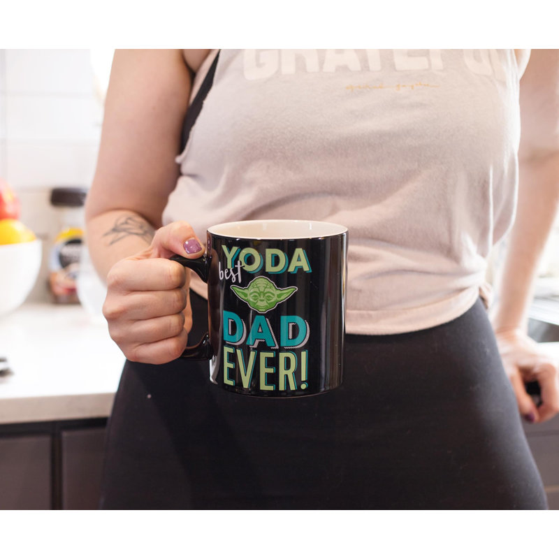 Tasse en céramique Star Wars «Yoda Best Dad Ever» | Peut contenir 20 onces | Exclusivité Toynk
