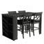 Ensemble de table de salle à manger en bois massif 5 pièces-724414452
