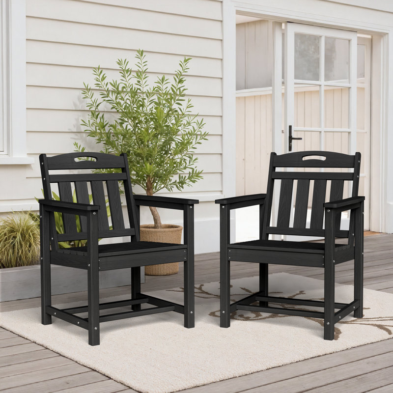 Chaises de patio pour l'extérieur, Noir