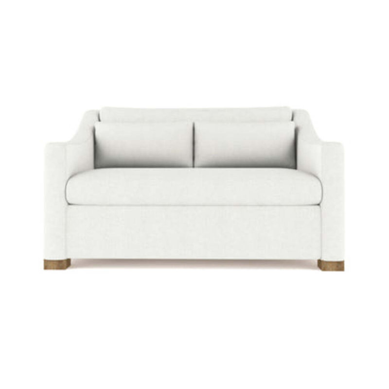 Causeuse Crosby, H 32,5 po x l 60 po x P 38 po, Lin Box Weave blanc, Naturel
