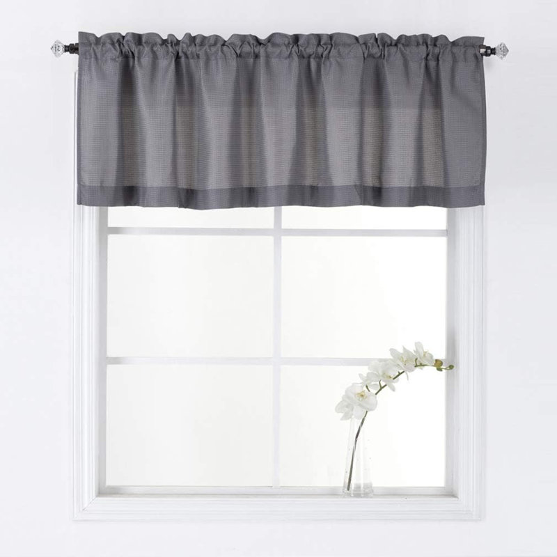 Marites Tailored Window Valance, Gray