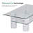 44"W×24"D Rectangular Coffee Table with Tempered Glass Top, Roma Stylish Legs-2021518506