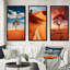 «Australie Red Centre Solitude», 3 pièces sur toile-636232940-636232912