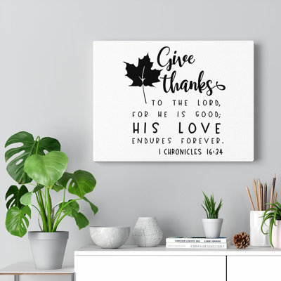 His Love 1 Chronicles 16:24 - Wrapped Canvas Print