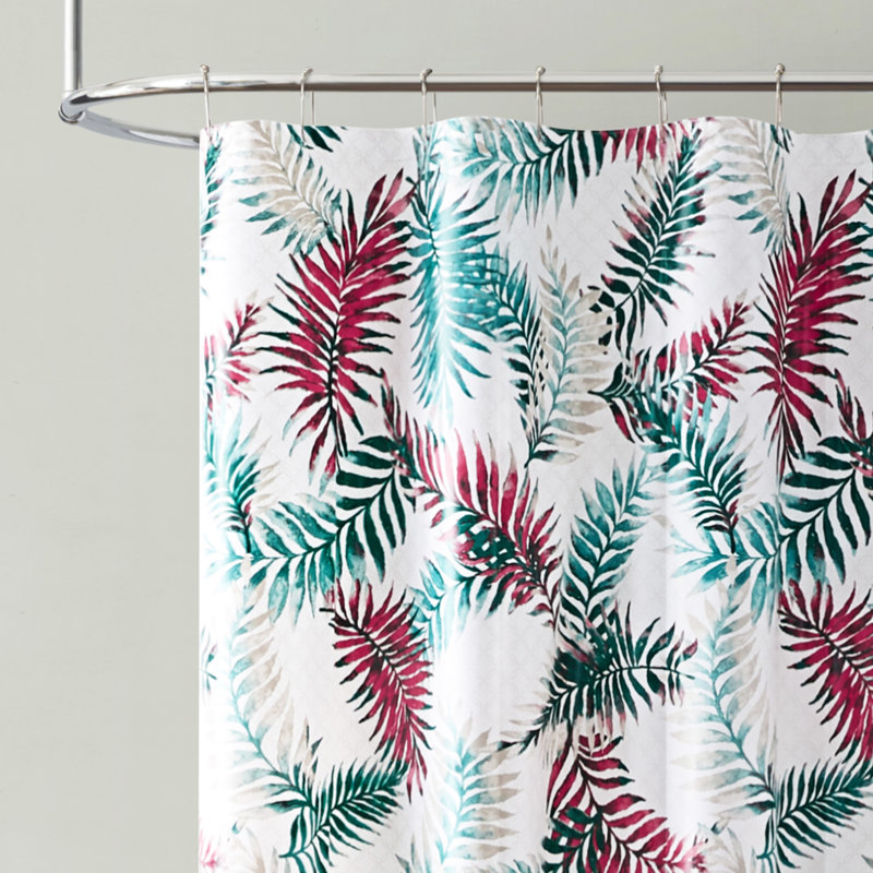 Ensemble de rideau de douche 14 pièces Carida, Vert/rouge
