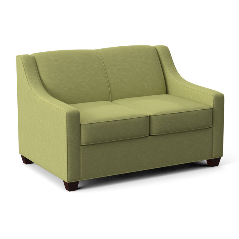 Phillips 52" Square Arm Sofa Bed with Reversible Cushions, Empire Mahogany, Antic Cinder