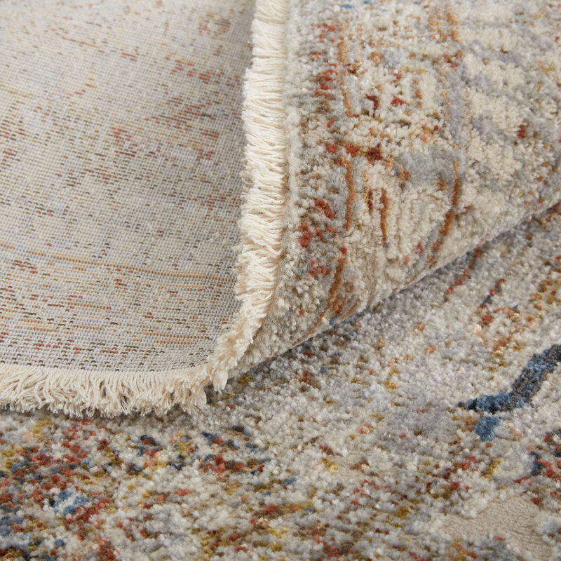 Tapis oriental gris / bleu Benedetto, Rectangle 7 pi 10 po x 9 pi 6 po