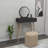 Modern Make-Up Table with Mirror, Anthracite, 50.8 x 28.3 x 13.8 inches | 100% Melamine Coated Particle Board, Beechwood Legs | Scandinavian Style, Stylish & Functional Design for Beauty Routines-496645024