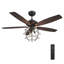 Ventilateur de plafond 52 po avec télécommande Huntley, ensemble d'éclairage inclus