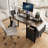 47"Office Desk With Power Outlet,2 Monitor Stands,2 Drawers,Side Pocket,Easy To Assemble,Frame Stability Reversible,Use For Home Desk, Computer Desk, Game Table-592846586
