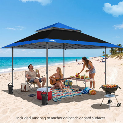 Pop Up Canopies 13 Ft. W x 13 Ft. D Steel Outdoor Straight Leg Canopy