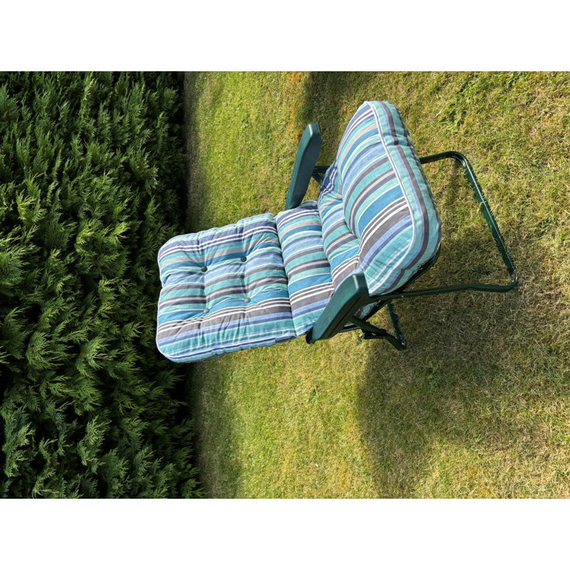 Chada Steel Outdoor Lounge Chair, Black, Grey 