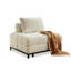 Fauteuil convertible beige en coton et lin 39,37 po-233824766