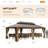 24 Ft. W x 14 Ft. D Hardtop Gazebo, Galvanized Steel Double Roof with Aluminum Frame, Outdoor Gazebo with Curtains and Nettings for Patio, Backyard and Deck-132271075-132204331