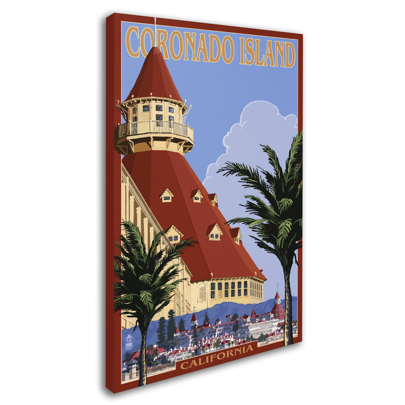 Publicité rétro sur toile Kadey «Travel Poster 45», H 32 po x l 22 po x P 2 po
