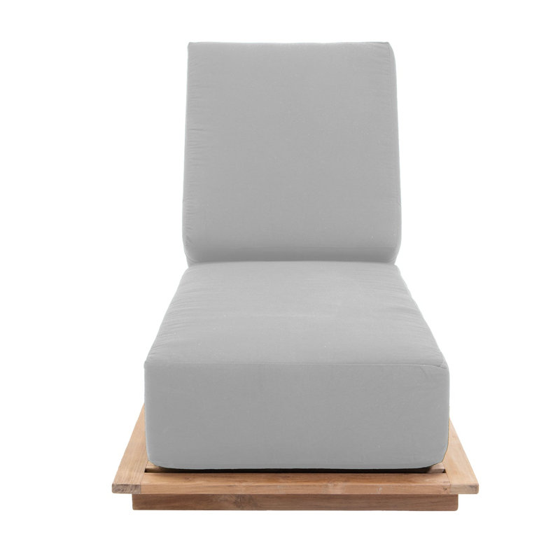 Hermosa Outdoor Teak Chaise Lounge, Natural