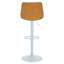 Tabouret de bar à hauteur réglable revêtu de cuir avec base en fer blanc-600679853