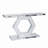 Contemporary Hexagonal Crystal Glass Console Table with Dual-Tier Mirrored Design for Elegant Home Decor