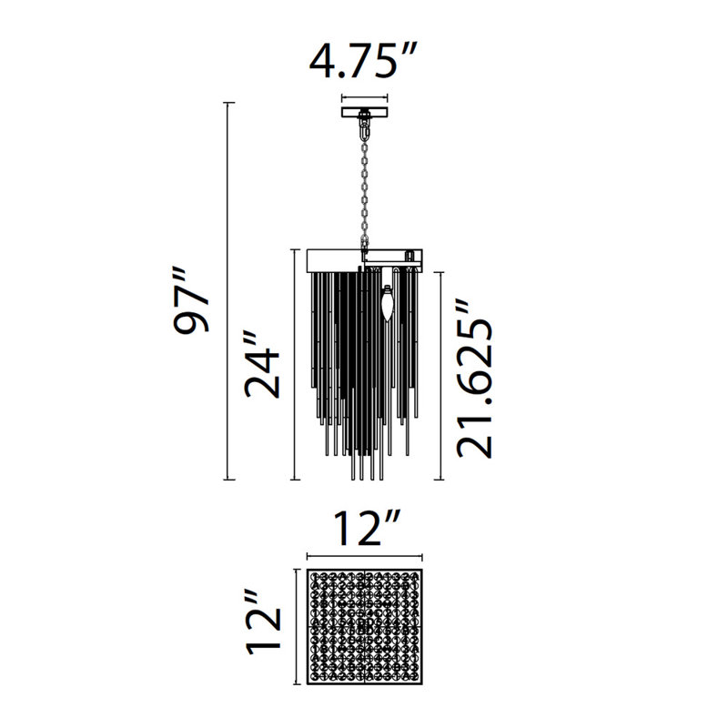 Cabassa 4 - Light Tiered Chandelier