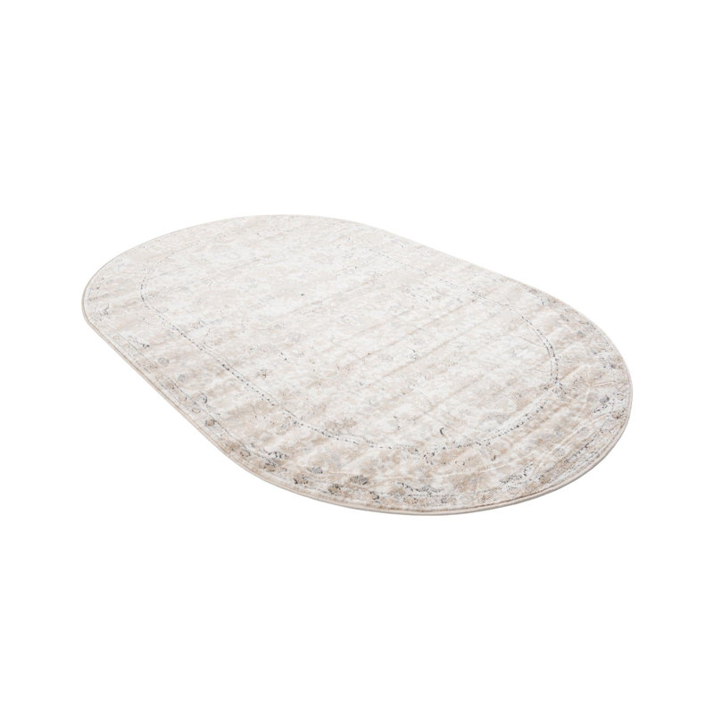 Tapis ivoire Singleton, Ovale 6 pi 1 po x 9 pi