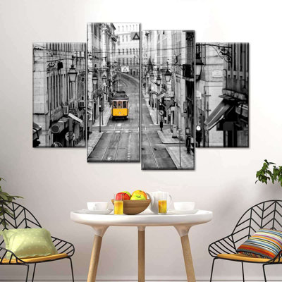 Reproduction d'art sur toile jaune