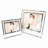 Abert White and Silver Glass Single Picture Frame-379851217