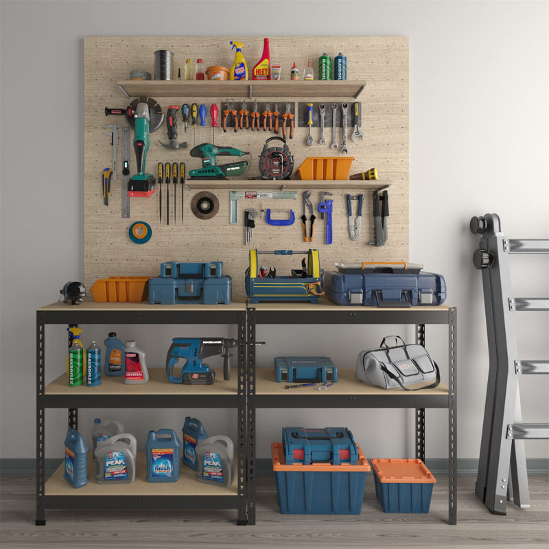 Adjustable Wall Mounted Shelving Unit, 70.98" H x 35.51" W x 15.75" D