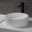 Lavabo de salle de bain vasque circulaire blanc mat