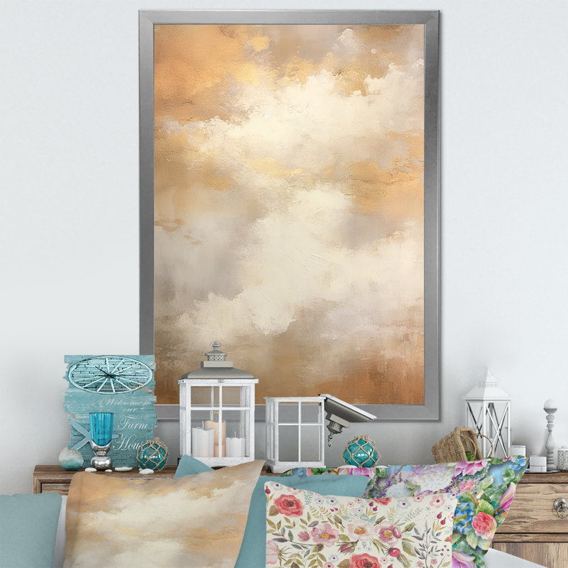 Magic Sky Simplicity IV - impression d'art mural ciel, Cadre photo argenté, H 32 po x l 16 po x P 1 po