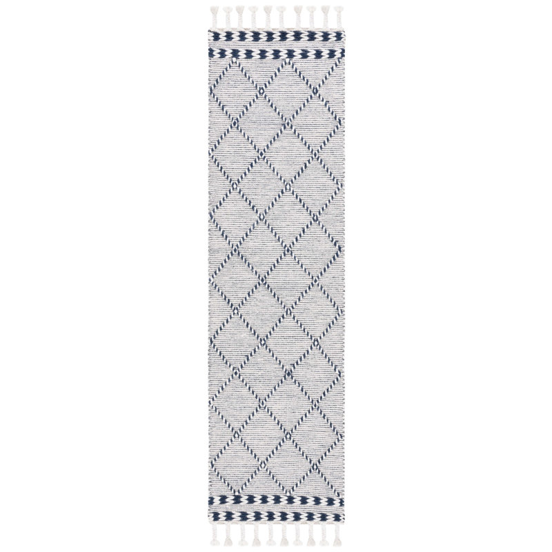 Dessiree Hand Woven Wool And Cotton Geometric Rug, Rectangle 3' x 5'