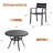 Patio dining set with Round Metal Dining Table and 4 Metal Armrest Dining Chairs-987613826