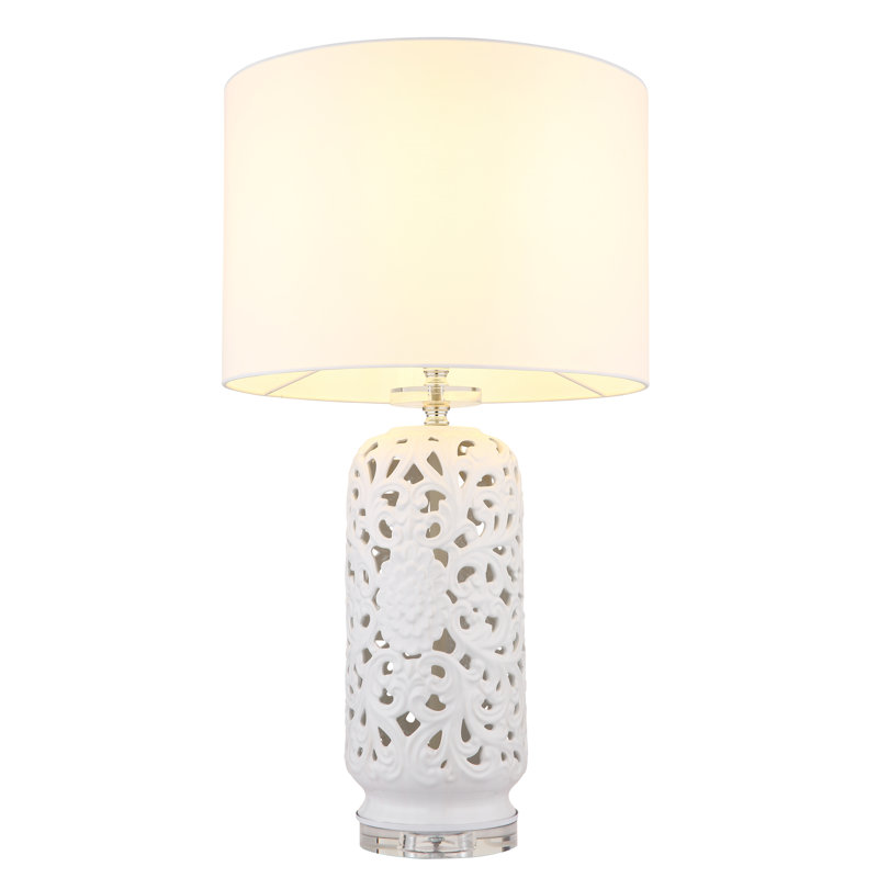 Meaghan Ceramic Table Lamp, White