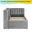 Lit de jour simple rembourré avec couchette et ports de charge - Lit de jour de 80 po pour chambre d'amis, avec prise USB et prise de courant-848960785