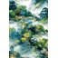 Papier peint traditionnel paysage verdoyant d'inspiration asiatique