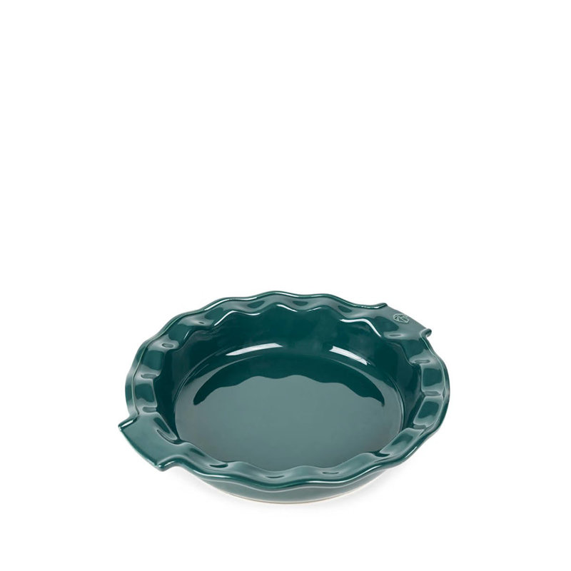 Plat à tarte en céramique 12 pouces Appolia - vert forêt, Vert