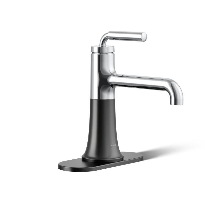 Tone Single-Handle Bathroom Sink Faucet, Silver/Black, 1.2