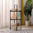 3 Tiers Tray Tables Paper Rope Woven Side Table, Oval Storage Basket Small Shelves (Natural)-201684536