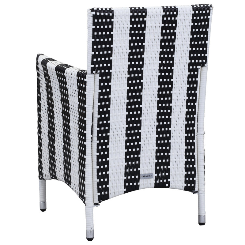 Chaise avec coussins Mcmillen, White/Black