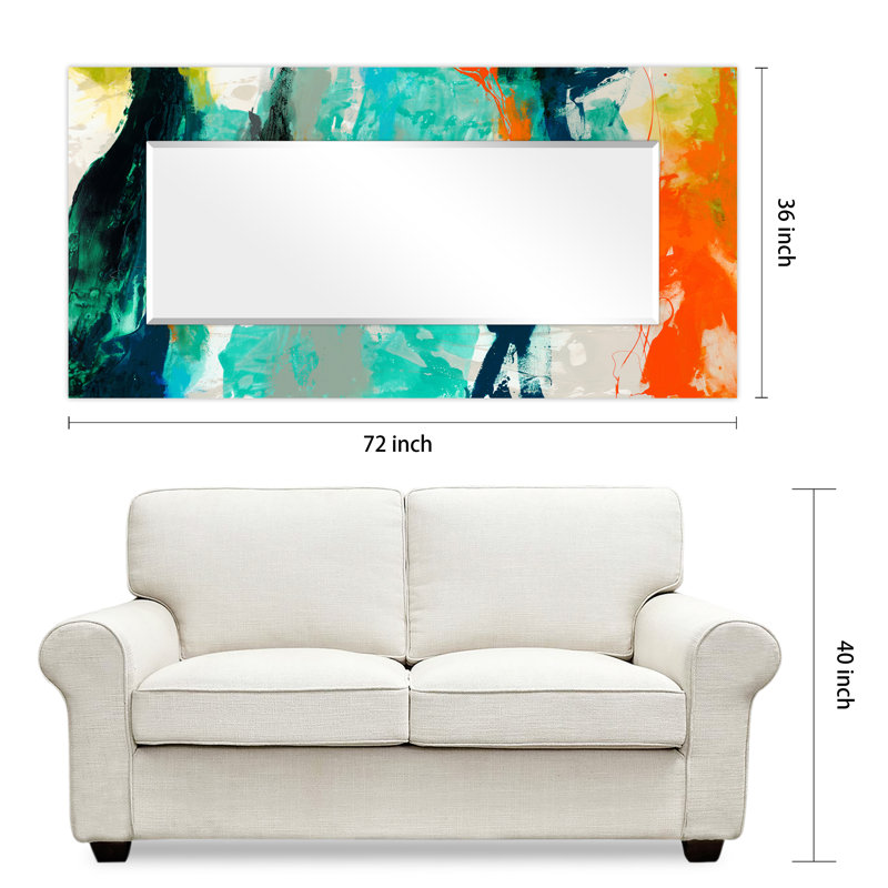 Moises Modern Beveled Wall Mirror, Oversize