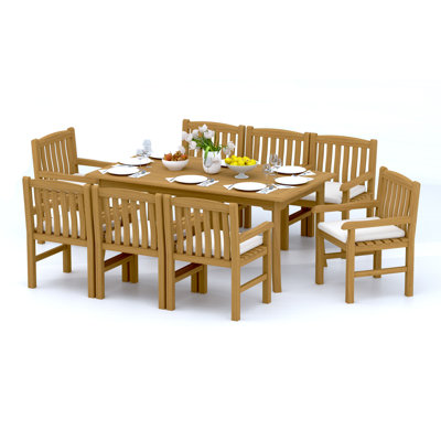 Ensemble de table d'extérieur rectangulaire L 71 po Devon